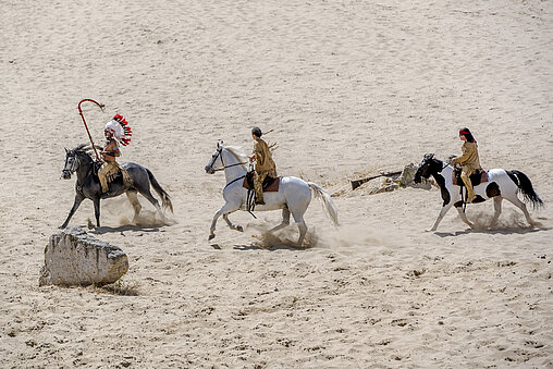 Spectacle Attaque du Train La Mer de Sable